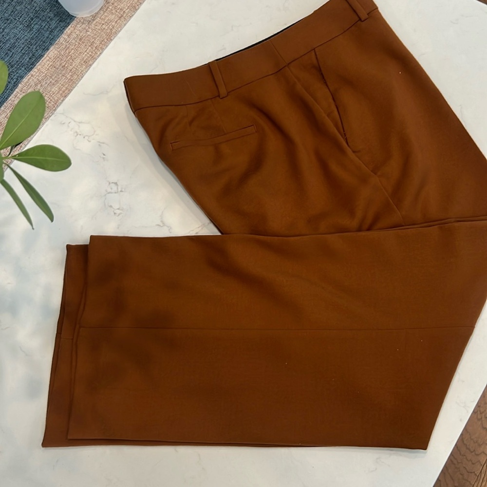 Talbots, Italian wool trousers, cognac.